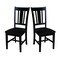International Concepts Set of 2 San Remo Splatback Chairs, Black C46-10P - alternate 7
